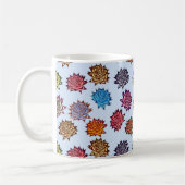 Mug Impression Rose pointillée, Modèle Floral Moderne (Gauche)