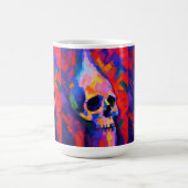 Mug Impression sur toile d'art mural de crâne abstrait (Centre)
