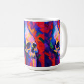 Mug Impression sur toile d'art mural de crâne abstrait (Devant droit)