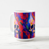 Mug Impression sur toile d'art mural de crâne abstrait (Devant gauche)