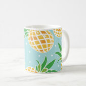Mug Impression Tropicale Motif d'ananas en toute trans (Devant droit)