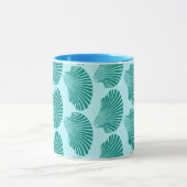 Mug Impression, turquoise et aqua à coque de pétoncle (Centre)