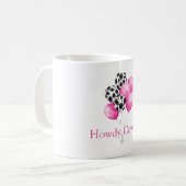 Mug Impression vache & jolis ballons roses (Devant gauche)