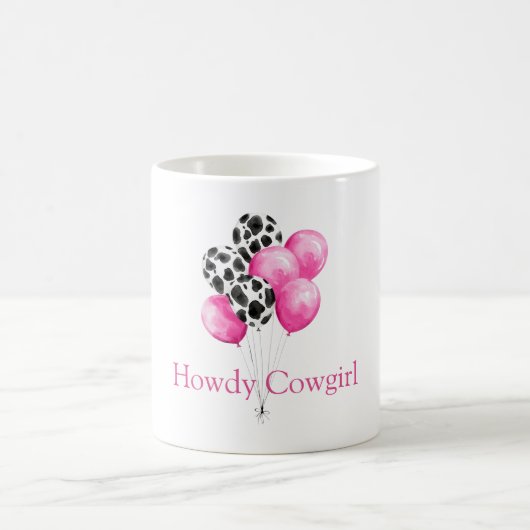 Mug Impression vache & jolis ballons roses (Centre)