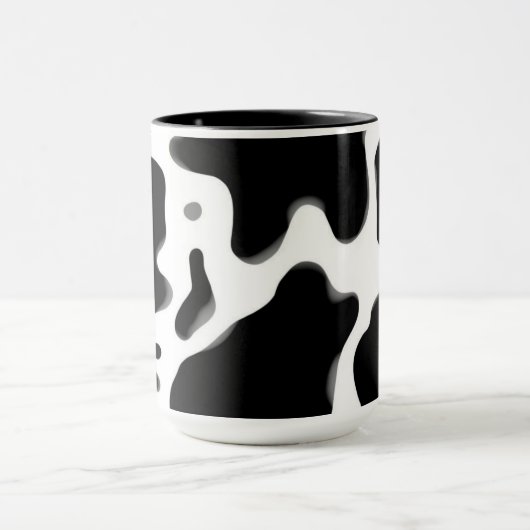 Mug Impression vache noir et blanc | Animal tendance (Centre)