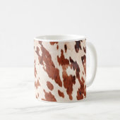 Mug Impression vache occidentale marron crème (Devant droit)