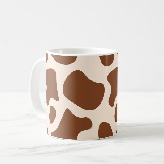 Mug Impression vache rose et marron (Devant gauche)