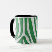 Mug Impression verte et blanche Zebra (Devant gauche)