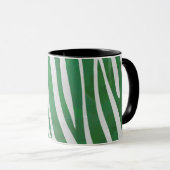 Mug Impression verte et blanche Zebra (Devant droit)
