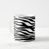 Mug Impression Zèbre, Grilles, Noir Et Blanc, Votre No (Devant gauche)