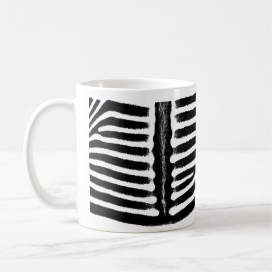 Mug Impression zèbre (noir) (Gauche)