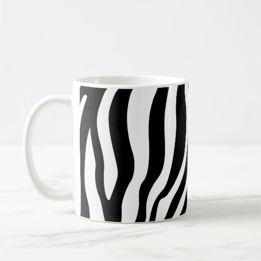 Mug Impression Zèbre noir blanc (Gauche)