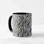 Mug Impression Zèbre noir et blanc  (Devant gauche)
