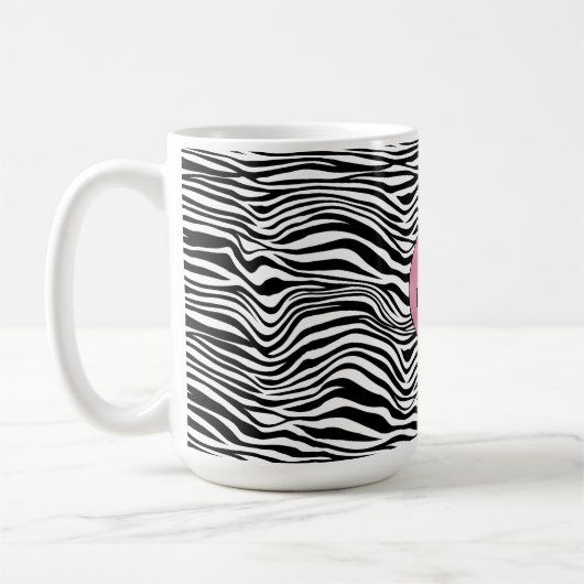 Mug Impression Zèbre noir et blanc (Gauche)