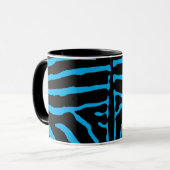 Mug Impression zèbre noir et bleu (Devant gauche)