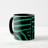 Mug Impression zèbre noir et vert (Devant gauche)