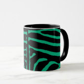 Mug Impression zèbre noir et vert (Devant droit)