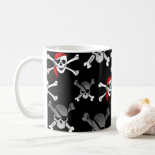 Mug Impressionnant crâne pirate (Avec donut)