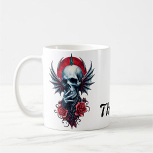 Mug Impressionnant crâne réaliste avec ailes
