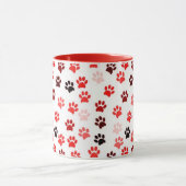Mug Imprimantes de pieds animaux (Centre)