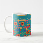 Mug Imprimantes florales rétro sur pâte à café personn (Gauche)