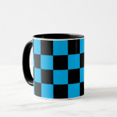 Mug Imprimé à carreaux bleus et noirs (Devant gauche)