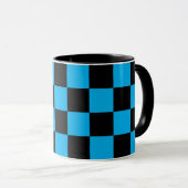 Mug Imprimé à carreaux bleus et noirs (Devant droit)