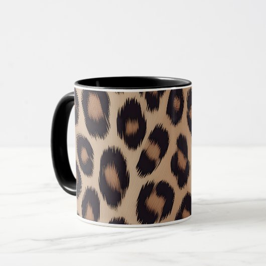 Mug Imprimé Animal Classique Léopard Brun Guépard (Devant gauche)
