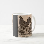 Mug Imprimé au 19e siècle Bucks Comté poulets poulets (Devant droit)