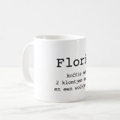 Mug Imprimé avec le nom et les instructions de café (Devant gauche)