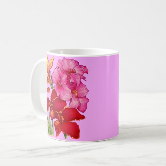 Mug imprimé de fleurs de canna (Devant gauche)