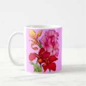 Mug imprimé de fleurs de canna (Gauche)