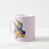 Mug imprimé d'oiseau victorien ultra coloré (Devant gauche)