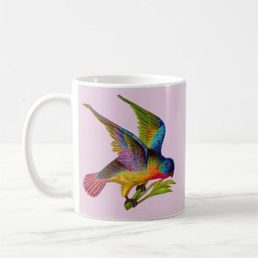 Mug imprimé d'oiseau victorien ultra coloré (Gauche)