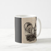 Mug Imprimé du 19e siècle blanc Coq Dorking (Devant droit)