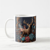 Mug Imprimé en 3D Drapeau américain Deer Buck (Gauche)