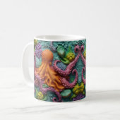 Mug Imprimé en 3D Octopus Beach Océan (Devant gauche)