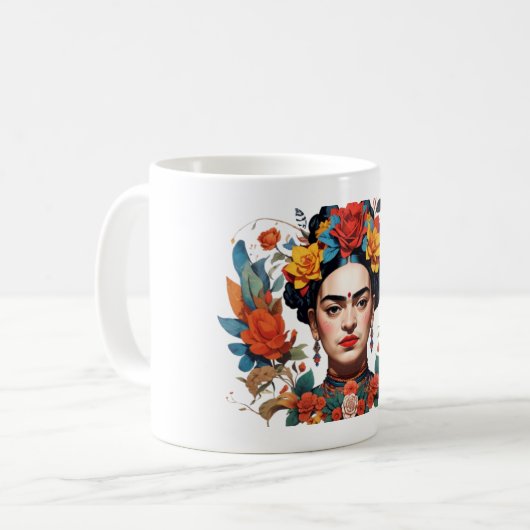 Mug imprimé Frida Kahlo (Devant gauche)
