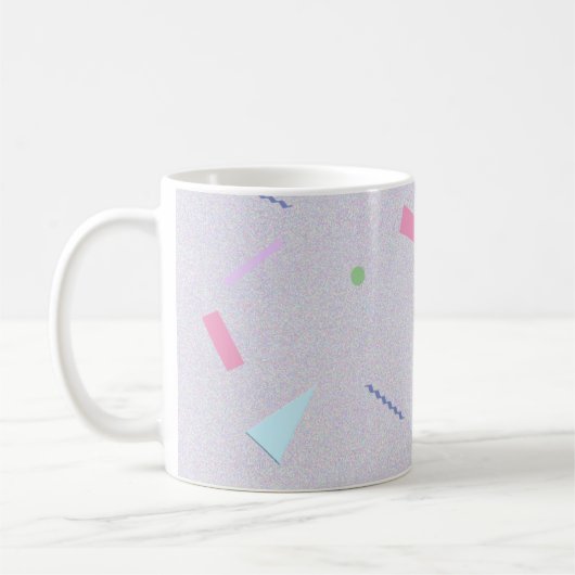 Mug Imprimé Geo Violet Clair des Années 80 (Gauche)
