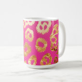 Mug Imprimé Glamour Léopard Or Rose Chaud (Devant droit)
