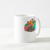 Mug Imprimé graphique de léopard de citrouille pour fe (Devant droit)