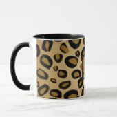 Mug Imprimé Guépard Taches Impression Léopard Or Beige (Gauche)