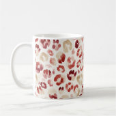 Mug Imprimé léopard crème rouge Bourgogne (Gauche)