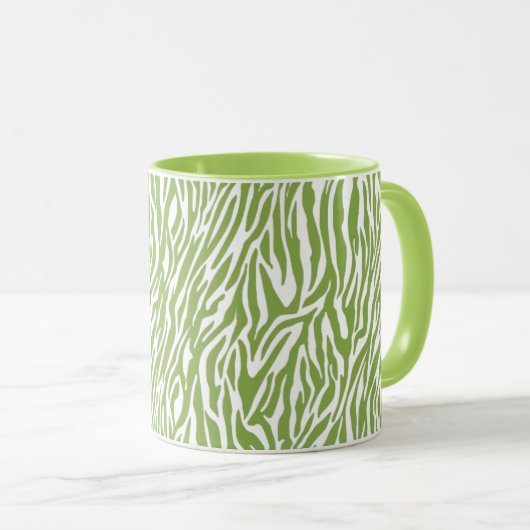 Mug Imprimer Safari vert Zebra (Devant droit)