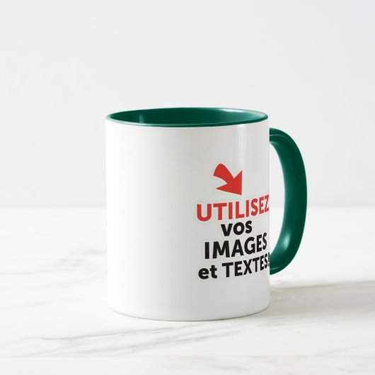 Mug Imprimer vos designs en ligne do-it-yourself en Fr (Devant droit)