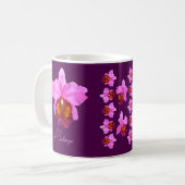 Mug Imprimez Personnalisé Cattleya Orchid Motif (Devant gauche)
