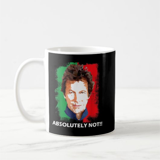 Mug Imran Khan Absolument Pas PTI Pakistan Premier Min (Gauche)