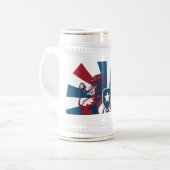 Mug in american coconto, with a medieval touch bierpul (Voorkant links)