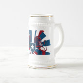 Mug in american coconto, with a medieval touch bierpul (Voorkant rechts)
