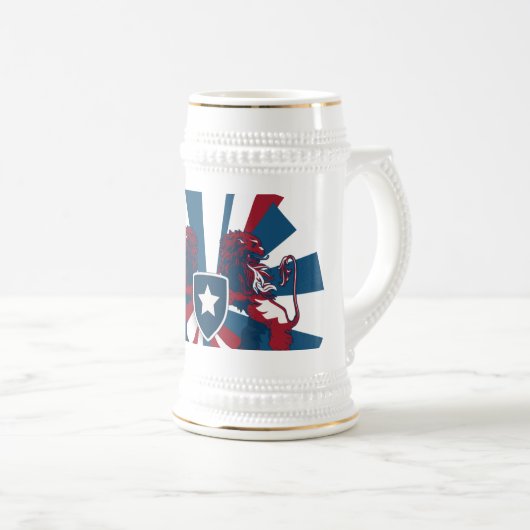 Mug in american coconto, with a medieval touch bierpul (Voorkant rechts)